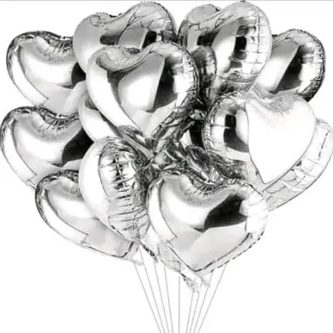 Globos metálicos de corazón de 18" — imagen 4