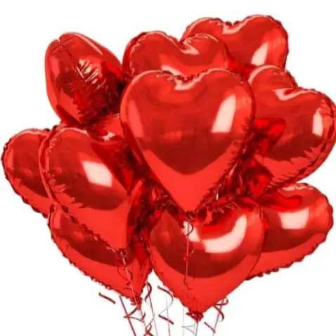 Globos metálicos de corazón de 18" — imagen 1