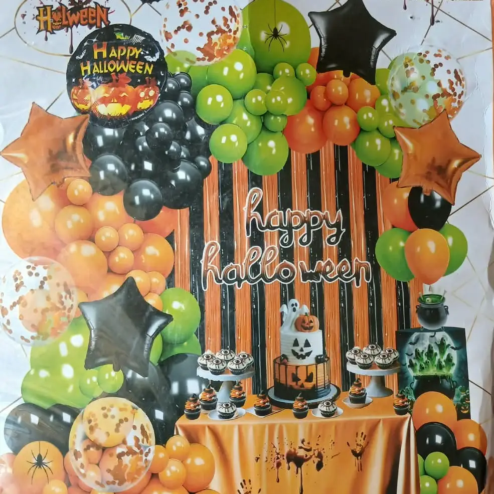 Set temático "Halloween " Naranja-Verde-Negro — imagen 1