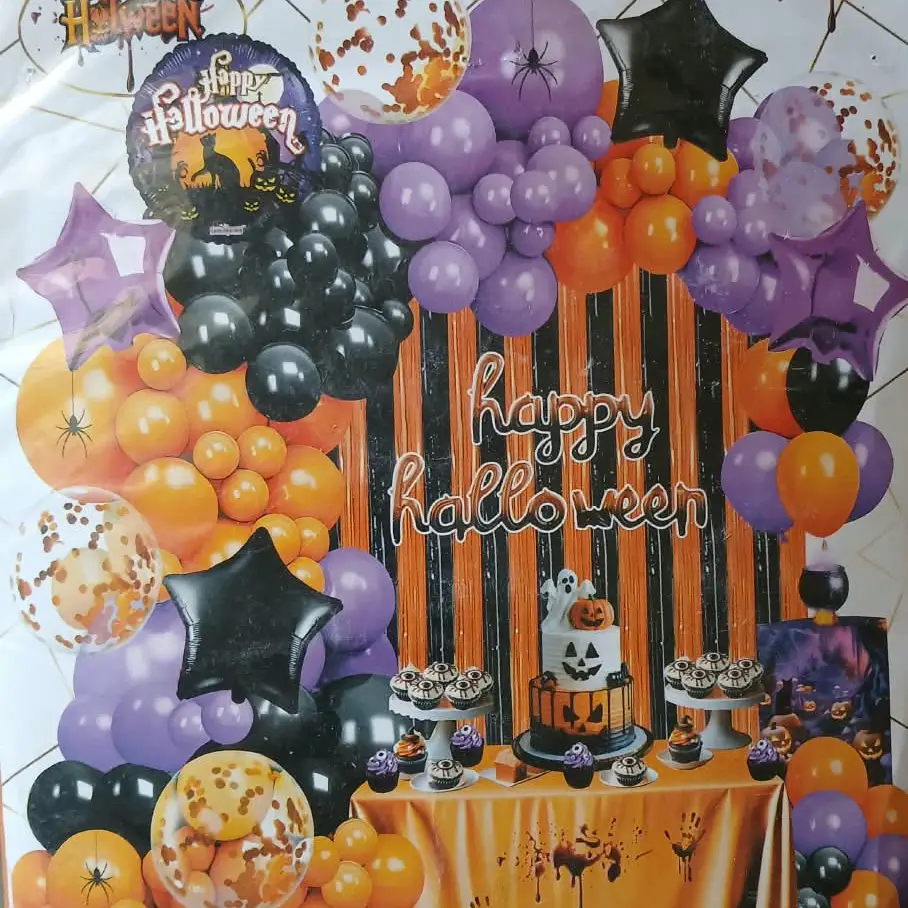 Set temático "Halloween " Naranja-Morado-Negro — imagen 2