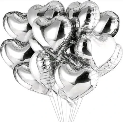 10 globos metálicos de corazón de 18"'s foto | Decoraciones VALENTINA'S 💘💝 |  BizneCubano