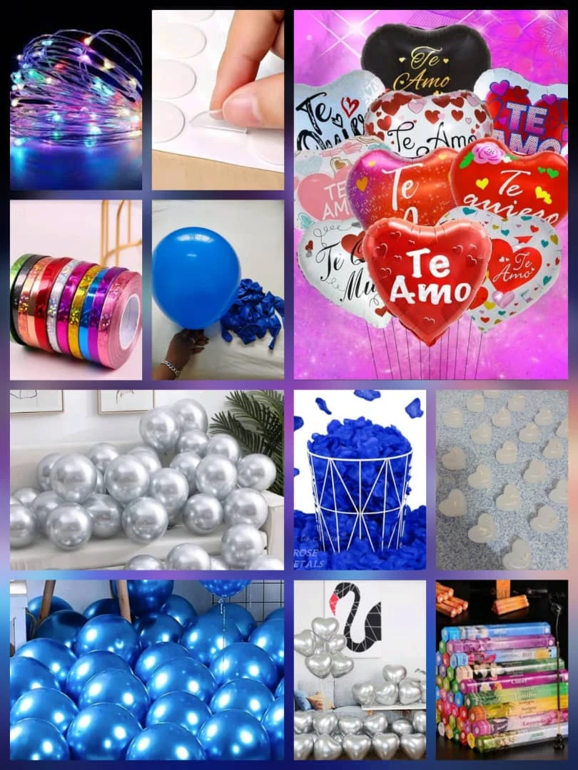 Combo azul y plateado's foto | Decoraciones VALENTINA'S 💘💝 |  BizneCubano