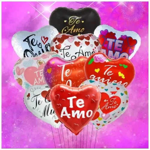 Globos de corazón de 18" con frase's foto | Decoraciones VALENTINA'S 💘💝 |  BizneCubano