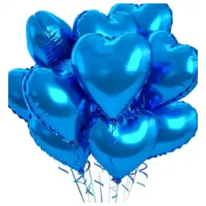 Globos metálicos de corazón de 18" miniatura 2