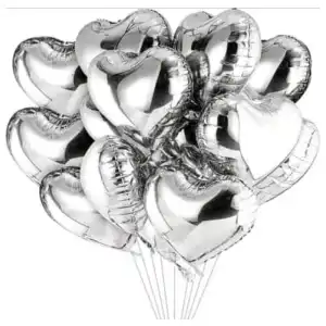 Globos metálicos de corazón de 18" miniatura 4