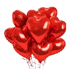 Globos metálicos de corazón de 18" miniatura 1