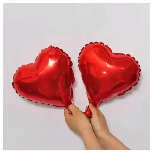 Globos metálicos de corazón de 10" miniatura 1