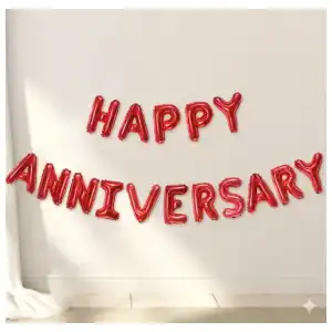 Cartel de feliz aniversario en inglés miniatura 1
