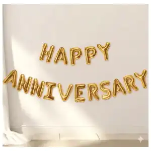 Cartel de feliz aniversario en inglés miniatura 2