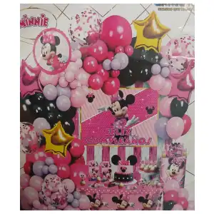 Set temático Minnie Rosada miniatura 1